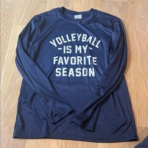 Navy Volleyball Graphic Long Sleeve Shirt